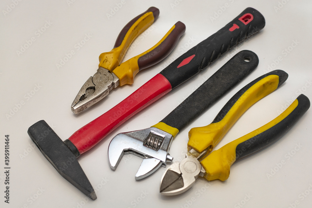 A manual tool for repair. Set of hand tools A manual tool for repair. Set of hand tools