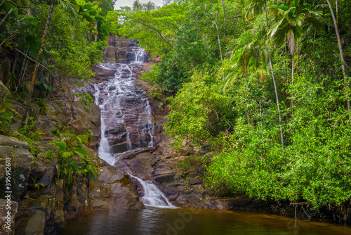 Foto Port Glaud Waterfall on Mahe island in Seychelles