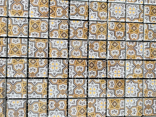 Traditional tiles on old house in Lisbon, Portugal © Evghenii Blanaru