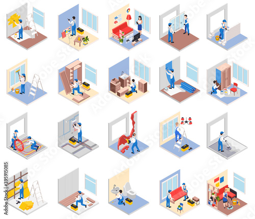 Isometric Repair Maintenance Set