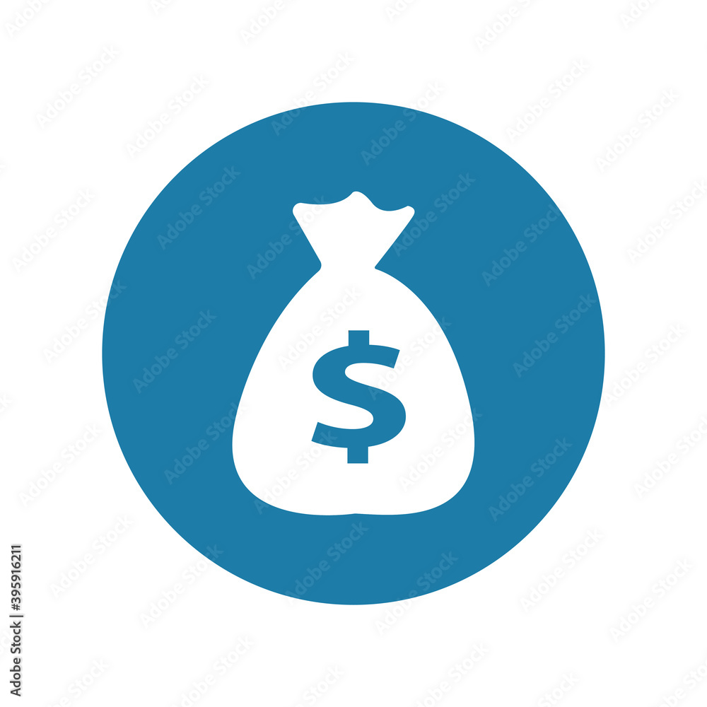 Money saving and money bag icon design, Money saving and money bag icon design,