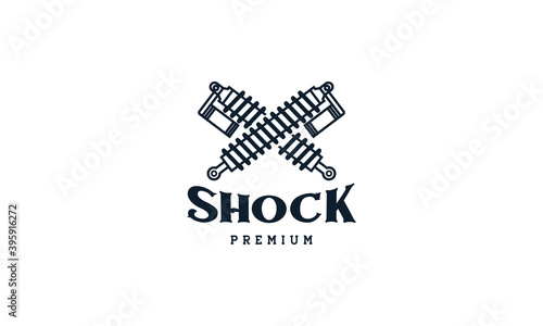 simple shock breaker automotive logo vector icon illustration design