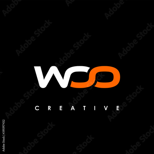 WOO Letter Initial Logo Design Template Vector Illustration