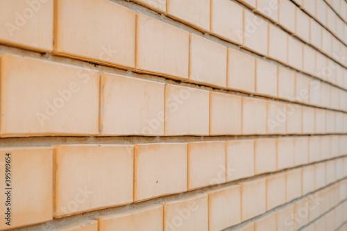 the texture of the beige brick wall