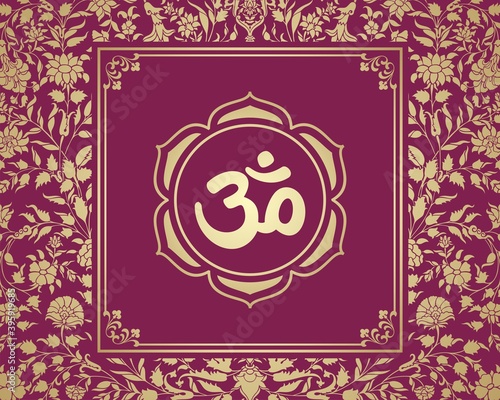 aum syllable , paisley design ,Hinduism , India	