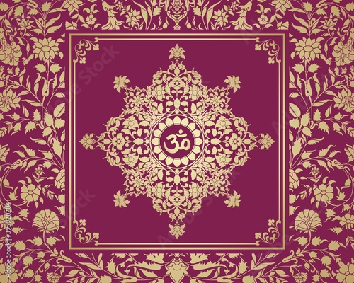 aum syllable , paisley design ,Hinduism , India	