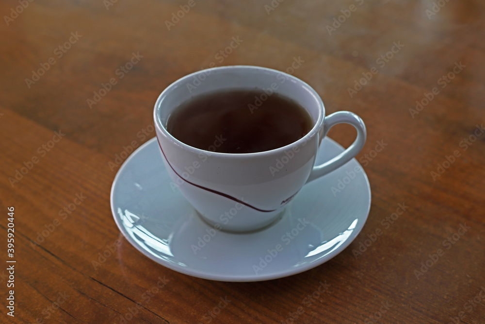 Turkish coffee in white cup
