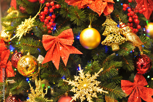 Canvastavla christmas tree decorations