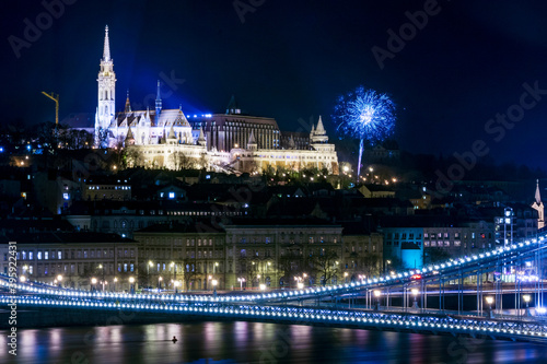 Photography Budapest, Hungary New Year and new decade celebrations, 2020