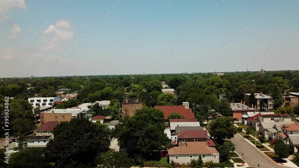 Flyover Oak Park Neighborhood in Illinois Flyover Oak Park Neighborhood in Illinois