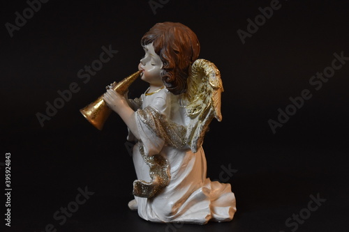 an angel with a flute