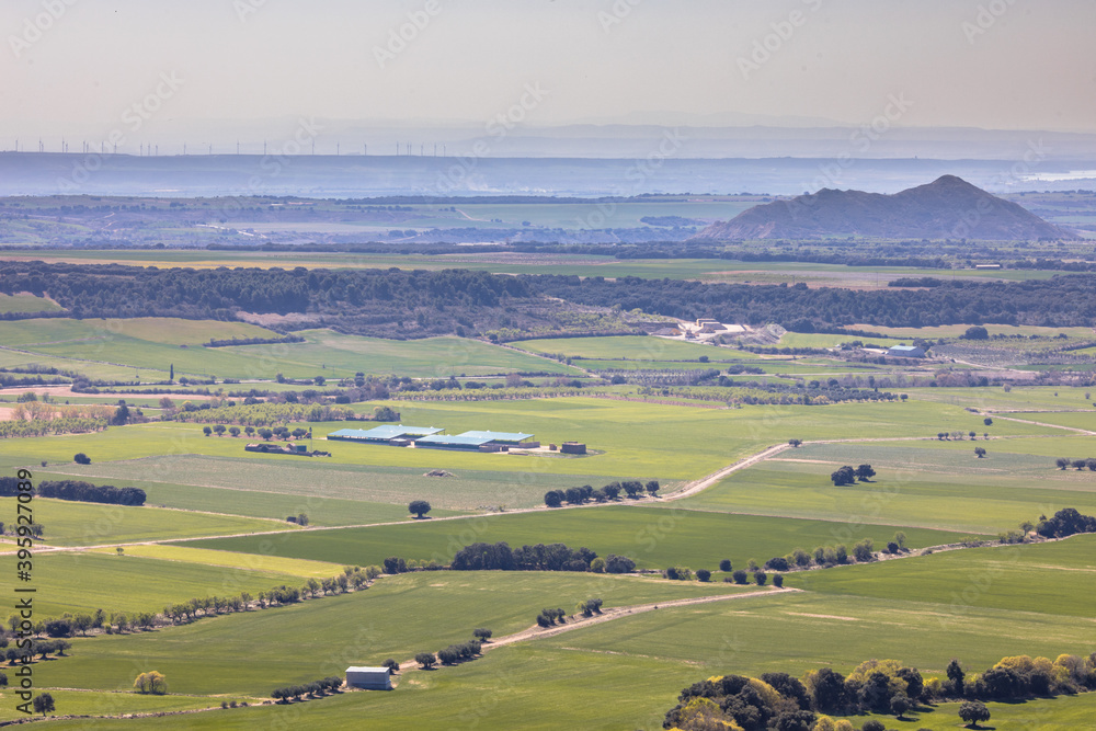 Obraz premium Aerial view farmland Spain