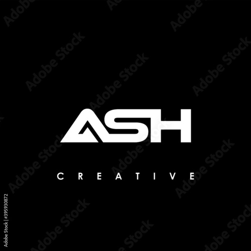 ASH Letter Initial Logo Design Template Vector Illustration