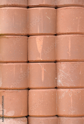 Brown interlocking block background