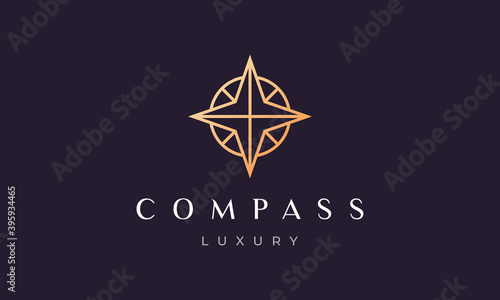 compass logo concept in a modern and luxury style