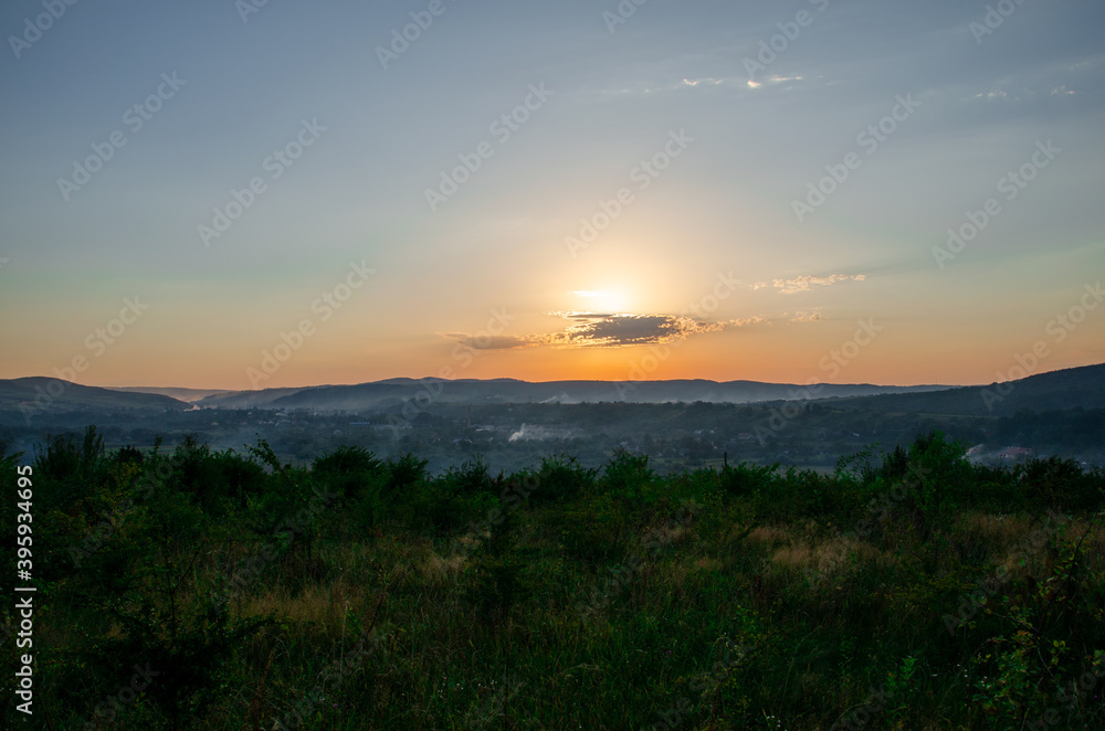 sunset in the mountains