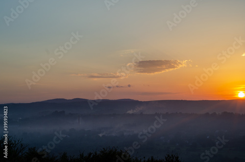 sunset in the mountains