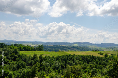 landscape with field and blue sky