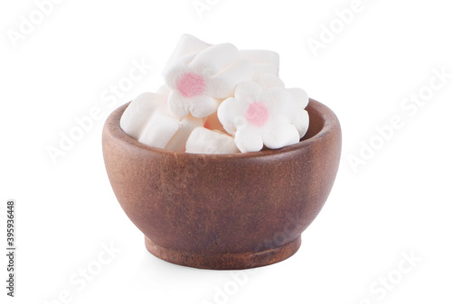 marshmallows isolated on a white background