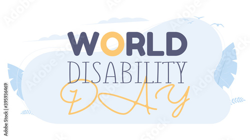 International Day of Persons with Disabilities. World disability day banner. Vector.