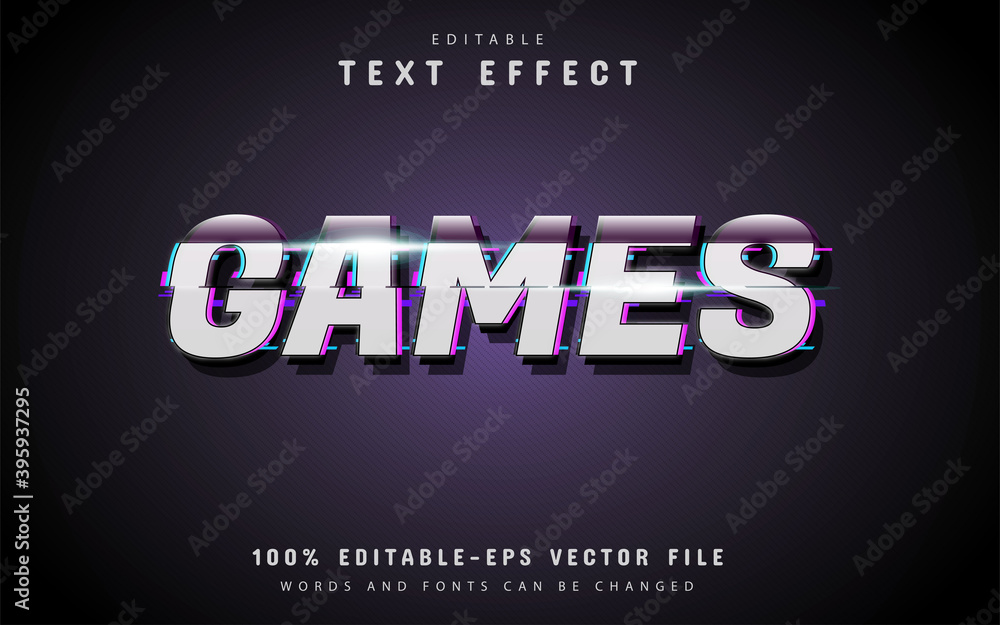 Game text effect glitch style Game text effect glitch style