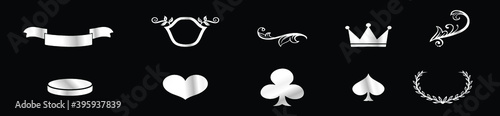 Foto set of gambling cartoon icon design template with various models