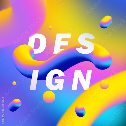 Design in liquid modern style. illustration
