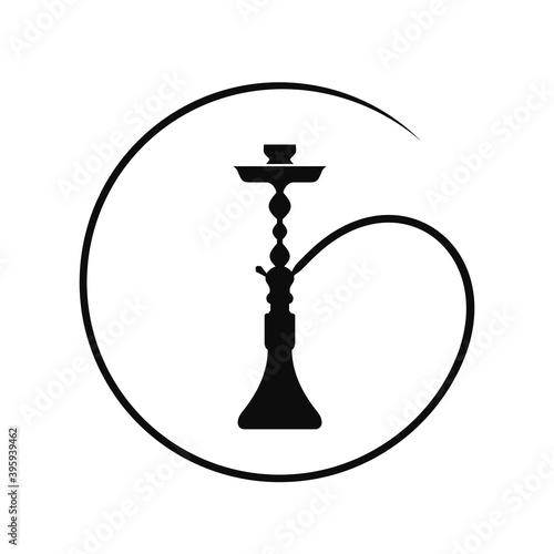 Hookah logo. Isolated hookah on white background