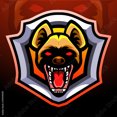 Hyena head mascot. esport logo design