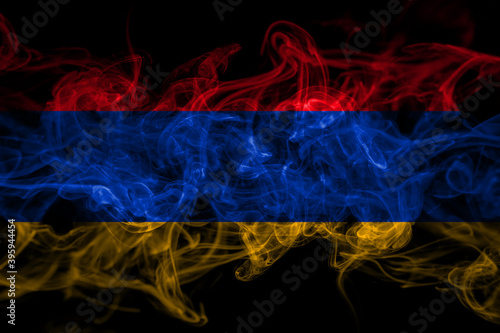 Armenia, Armenian smoke flag isolated on black background