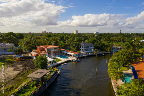 Luxury Miami homes on a canal © Felix Mizioznikov