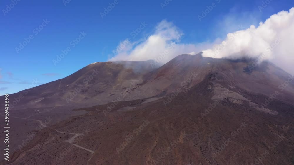 Aerial view of Mount Etna - Volcano in Sicily, Italy. Drone. Aerial view of Mount Etna - Volcano in Sicily, Italy. Drone.