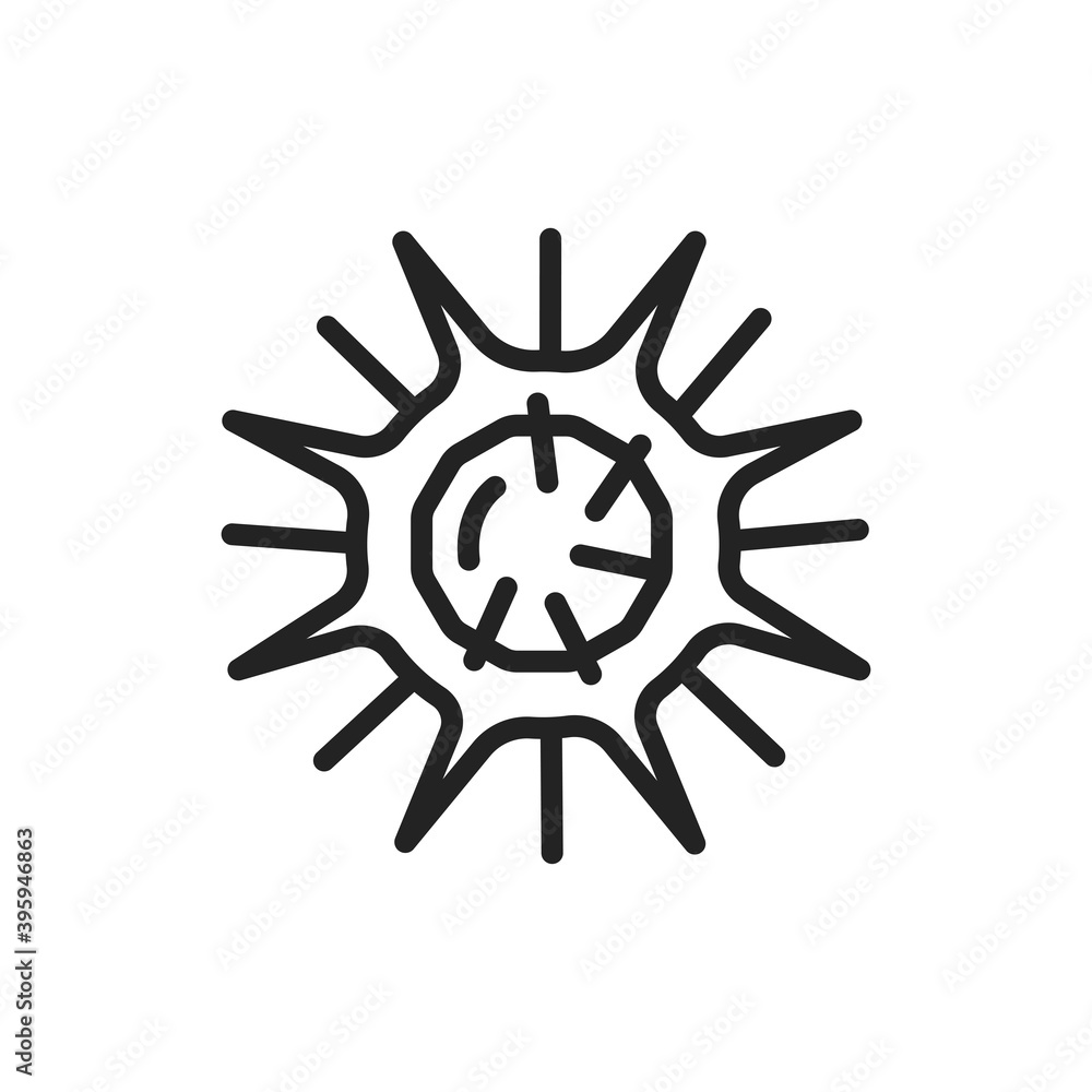 Virus herpes black line icon. Vector illustration Virus herpes black line icon. Vector illustration