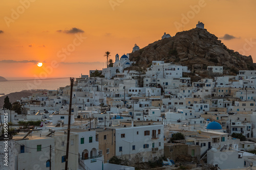 View of the traditional, white, old buildings in Chora, Ios, Greece. © Tomasz Wozniak