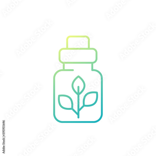 homeopathic medicine line icon on white