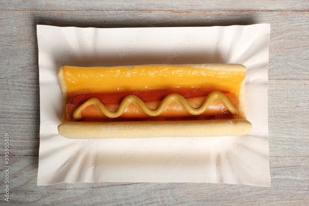 Fotografie Hot Dog with Mustard
