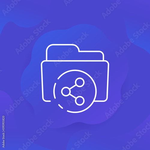 shared folder line icon for web