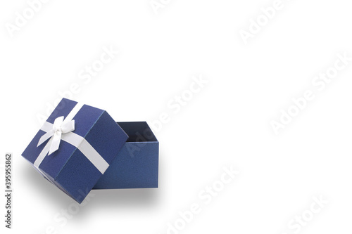 blue gift box isolated on white background