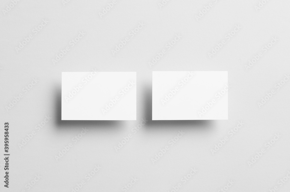 Business Card Mock-Up (85x55mm) - Two Floating Cards Business Card Mock-Up (85x55mm) - Two Floating Cards