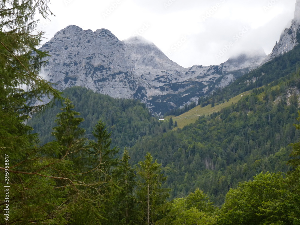 Outlook in the bavarian alps near Ramsau