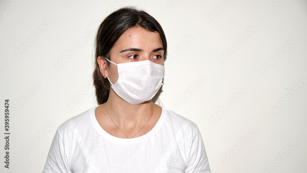 woman with mask for corona virus woman with mask for corona virus