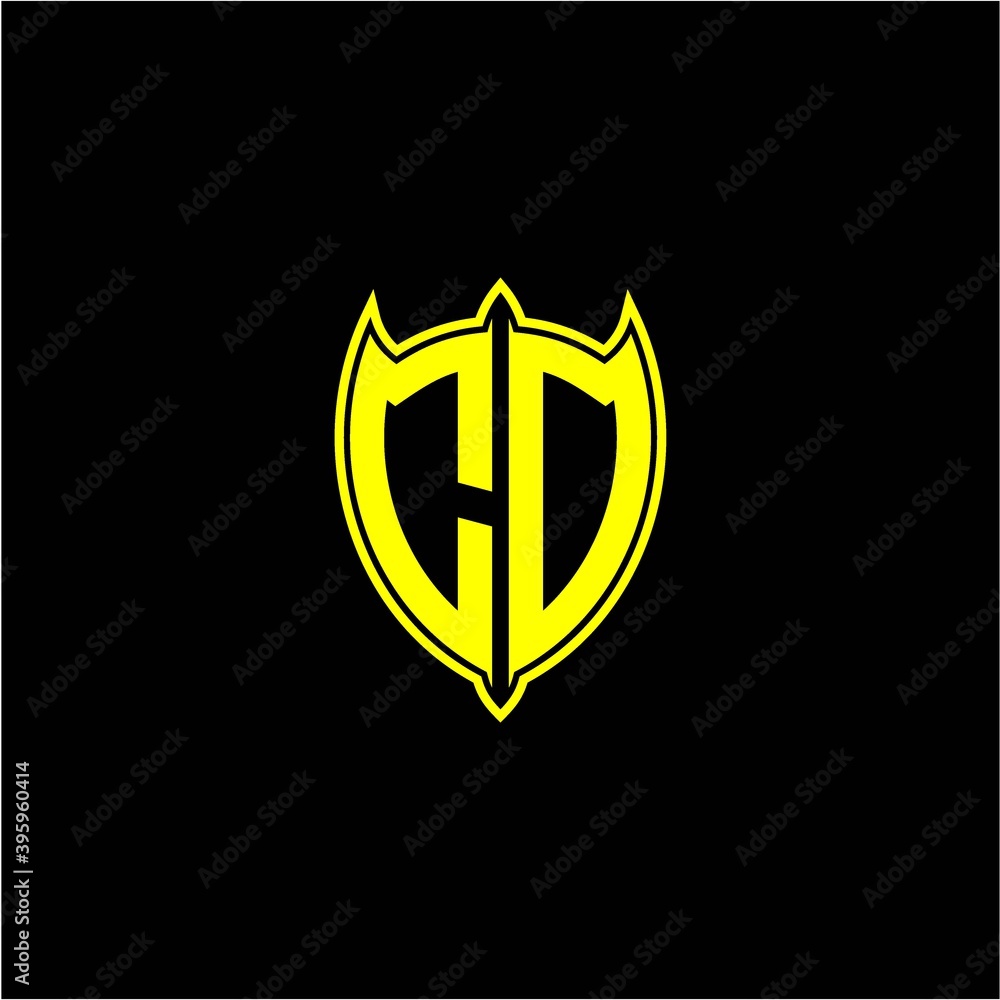 the initial letter of the shield logo C O is yellow. the initial letter of the shield logo C O is yellow.