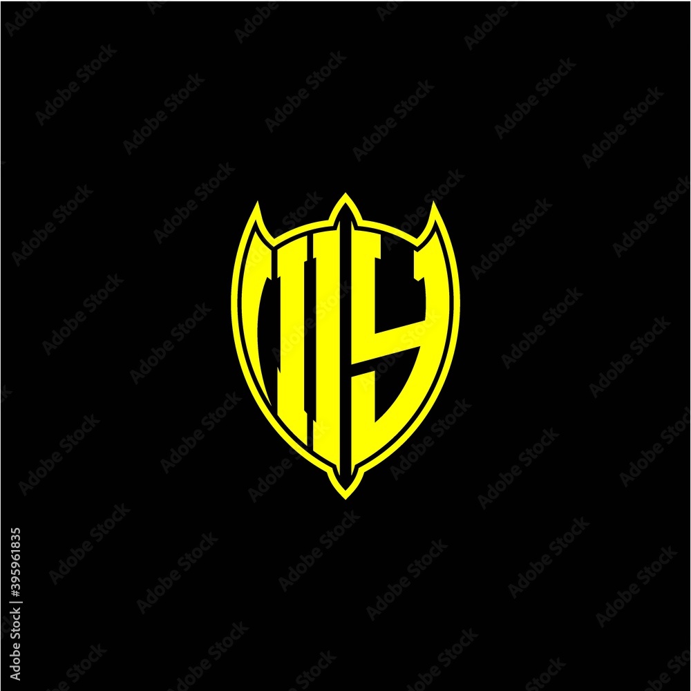the initial letter of the shield logo I Y is yellow. the initial letter of the shield logo I Y is yellow.