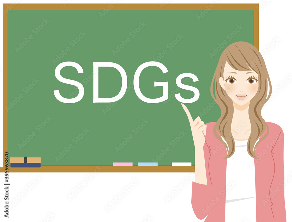 SDGsを学ぶ　黒板
