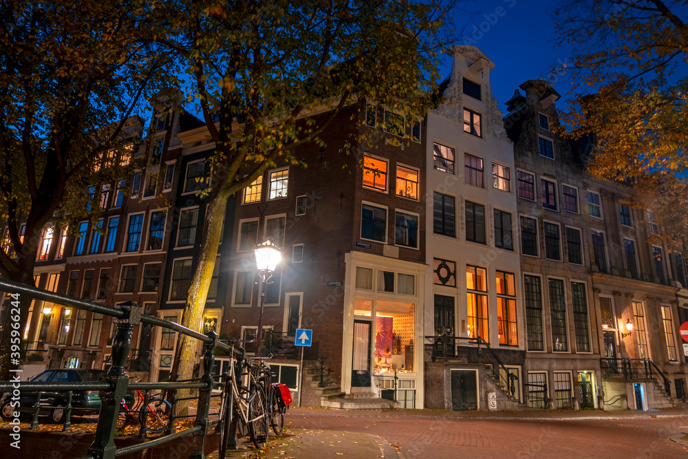 Cityscenic at the Herengracht in Amsterdam the Netherlands at night