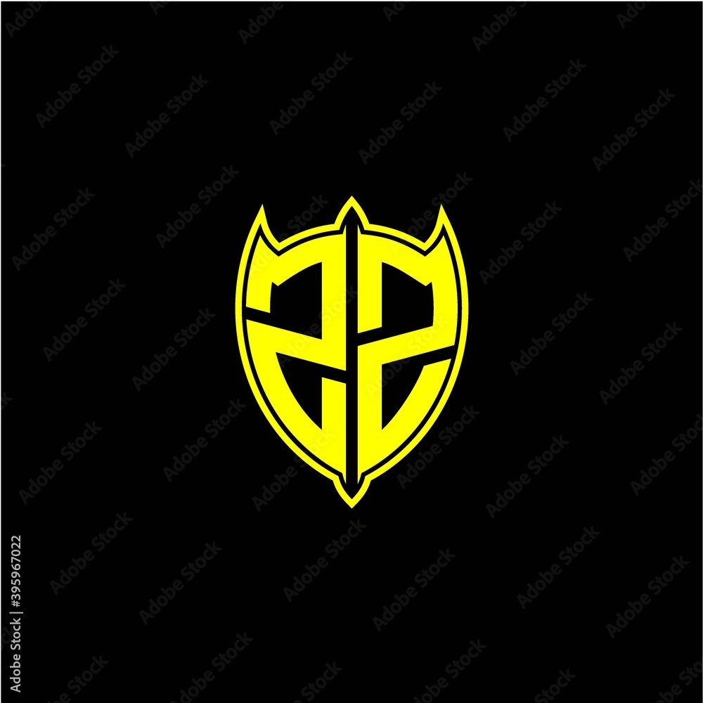 the initial letter of the shield logo Z Z is yellow. the initial letter of the shield logo Z Z is yellow.