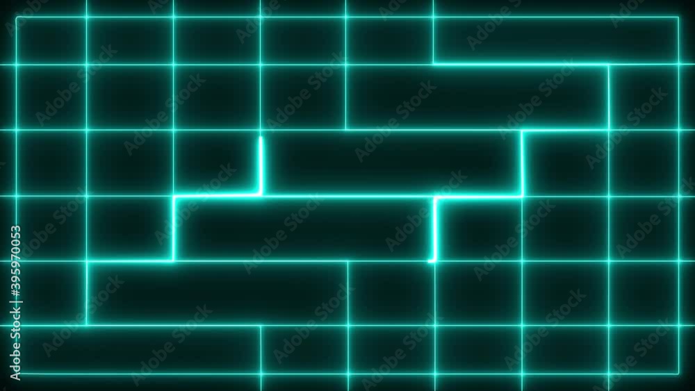 seamless animation of neon lines movements on a grid seamless animation of neon lines movements on a grid