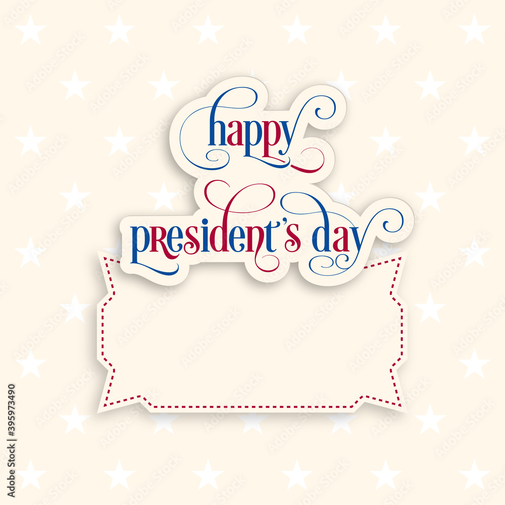 Illustration of President's day of United states of America.