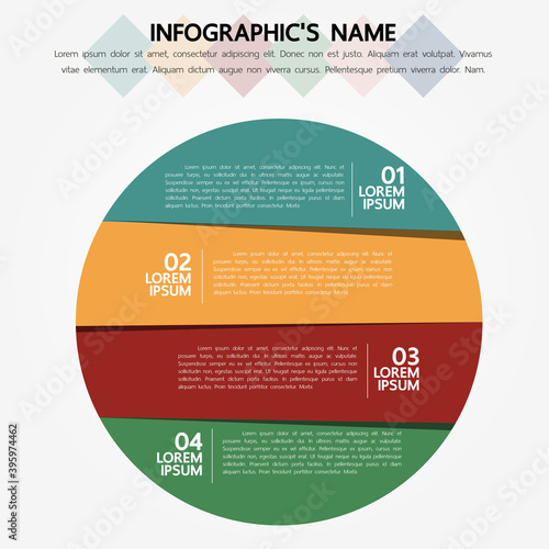 Four options infographic template for smart business presentation