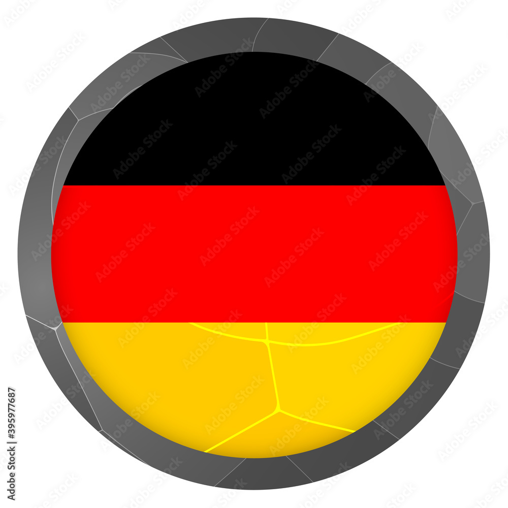 Glass light ball with flag of Germany. Round sphere, template icon. German national symbol. Glossy realistic ball, 3D abstract vector illustration highlighted on a white background. Big bubble. Glass light ball with flag of Germany. Round sphere, template icon. German national symbol. Glossy realistic ball, 3D abstract vector illustration highlighted on a white background. Big bubble.